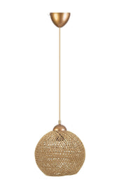 Balle Wicker Pendelleuchte Kugel Kronleuchter Gold Kabel