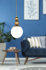 Infinite Single Chandelier Antiqued White Glass