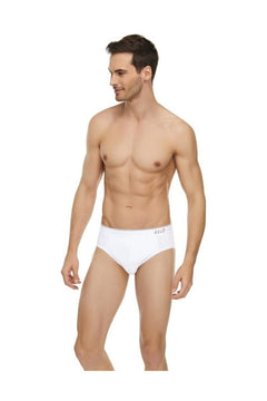 Men's White 3-Pack Cotton Lycra Belted Slip Shorts