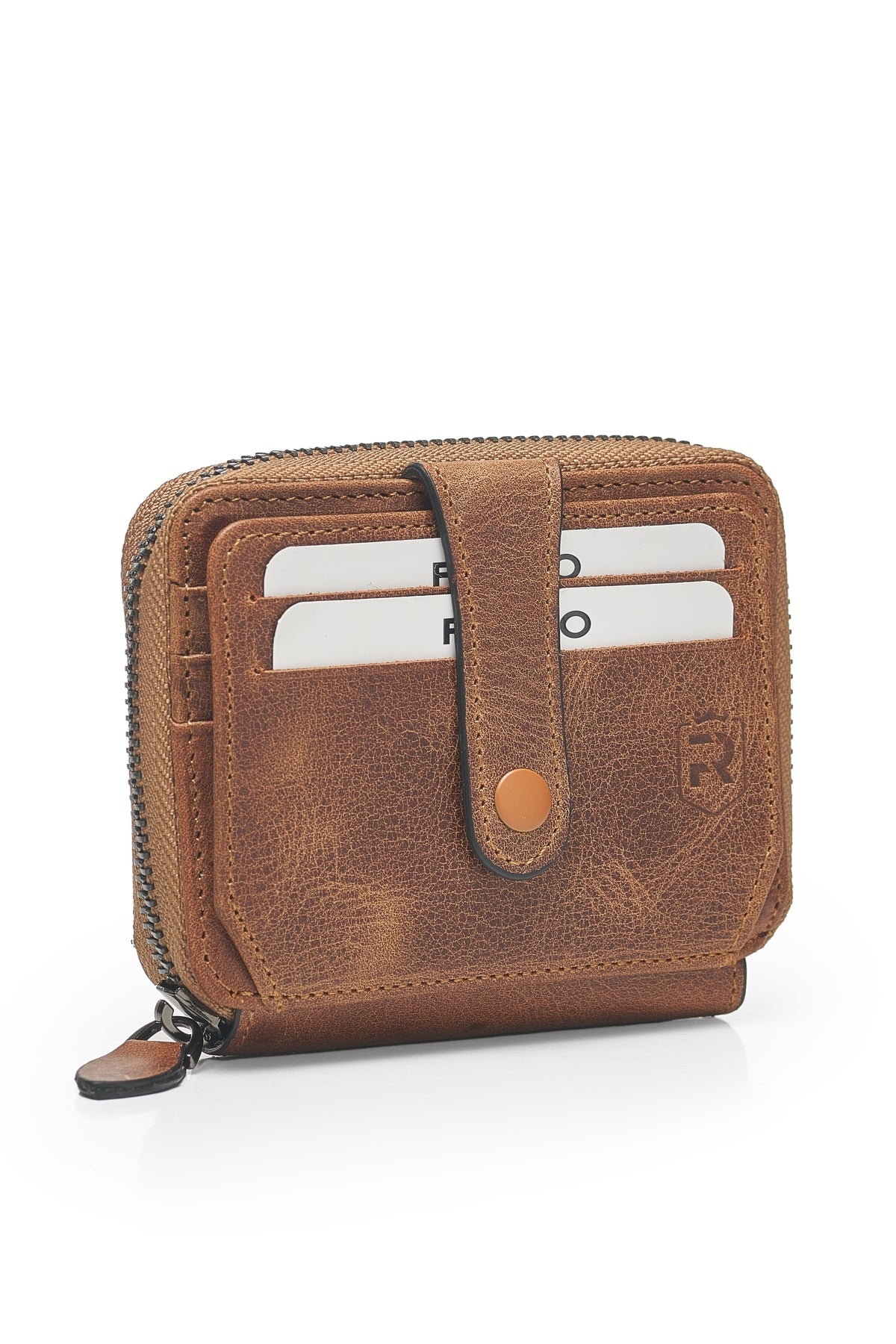 Stilvolles Kartenetui aus echtem Leder mit minimalistischem Design und Geschenkbox aus Ferro-Leder