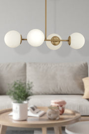 Lema 4-Piece Antique Modern Dining Table Above Bedroom Living Room Chandelier