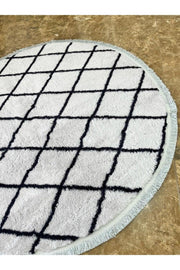 Diamond Pattern Round 120x120 Gray Mat - Swordslife