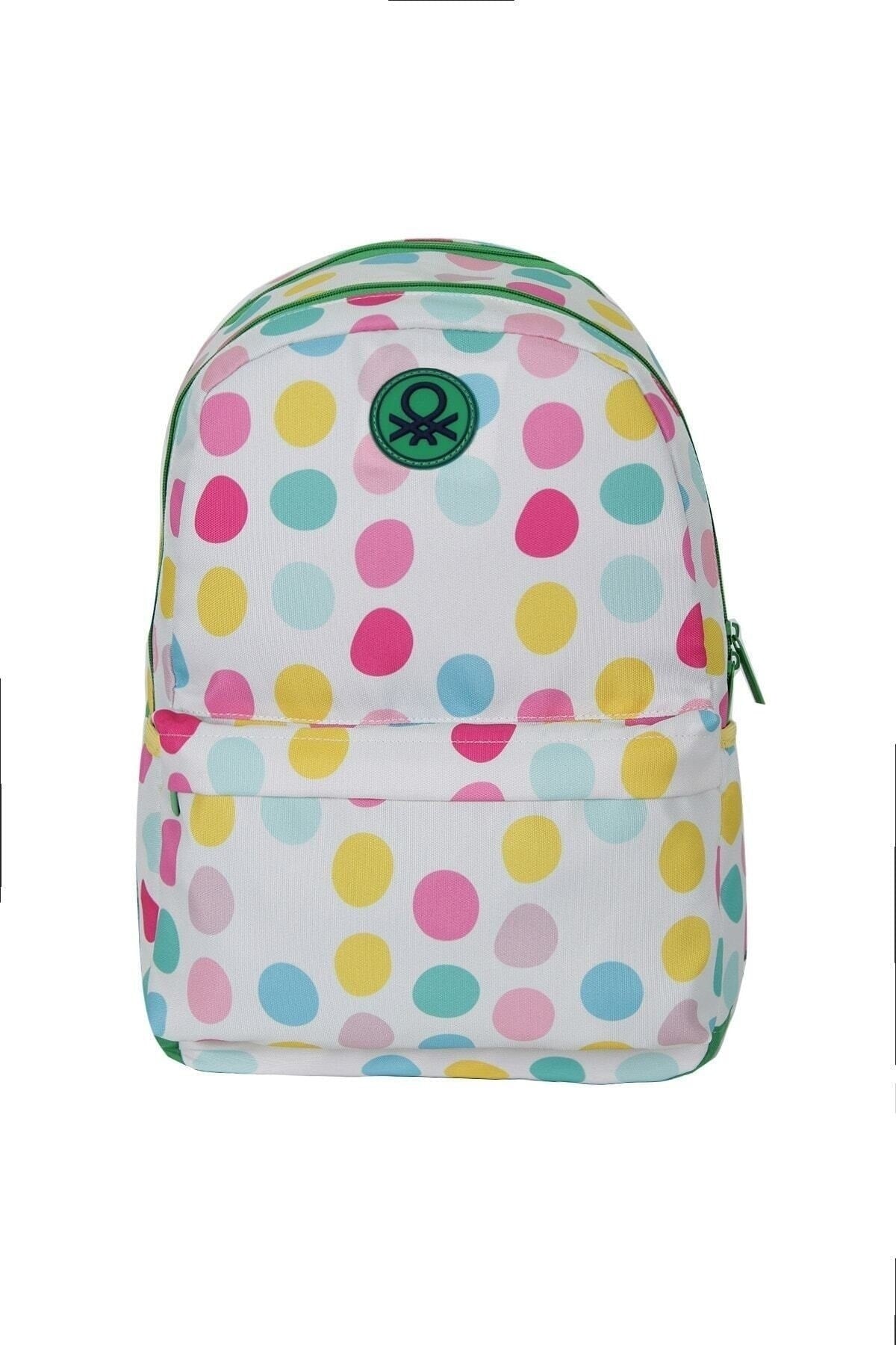 Benetton Grund- und Sekundarschulrucksack 70322 Weiß 43X28X13Cm