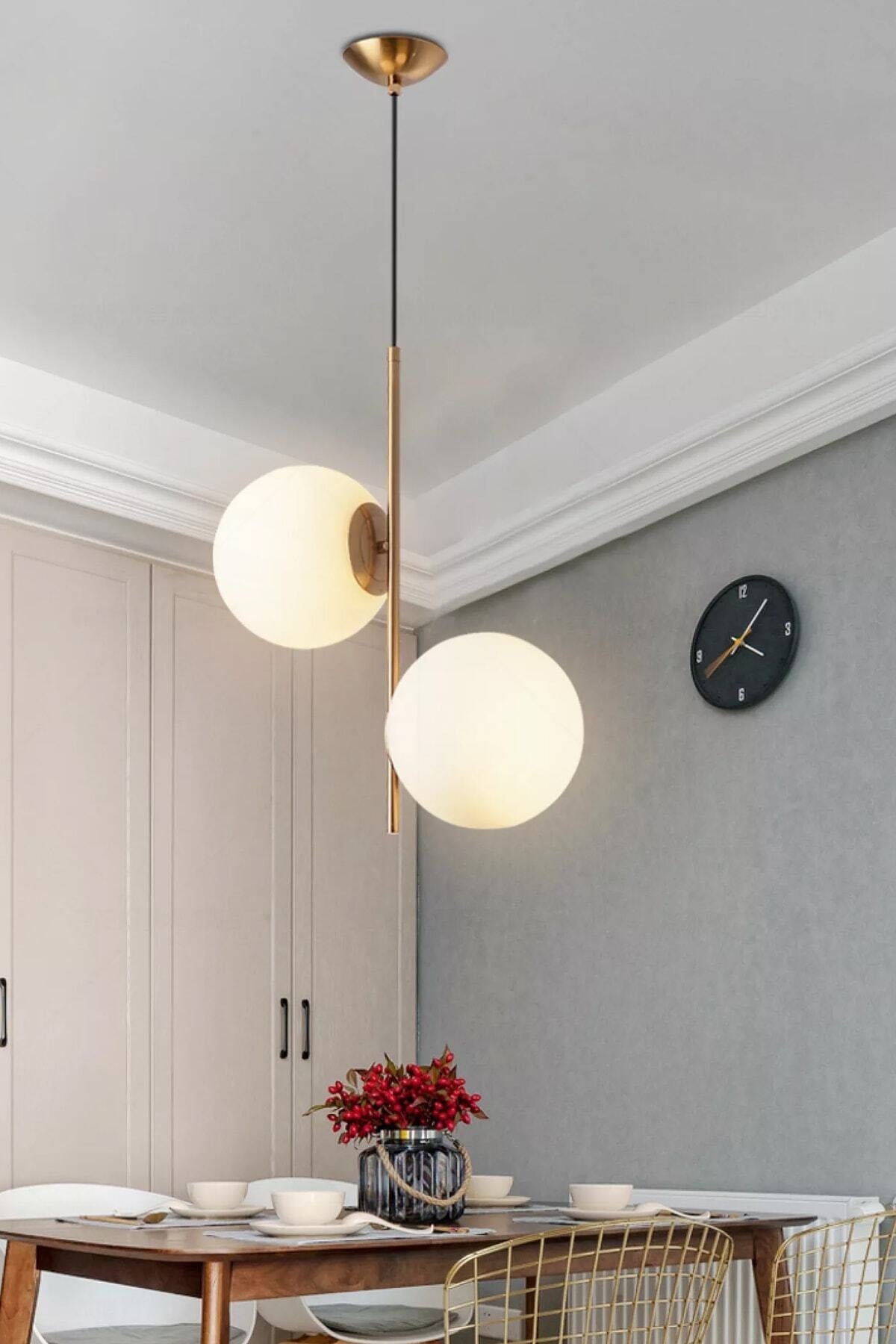 Fumi Modern Design Closed Glass Double Chandelier