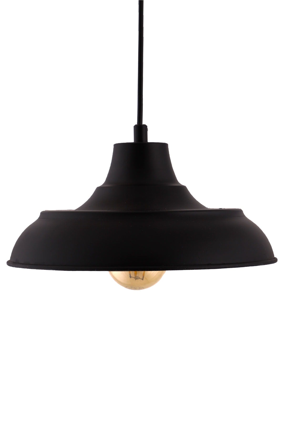 Fiyona Finish Black And White Single Pendant Chandelier - Çakır Avize