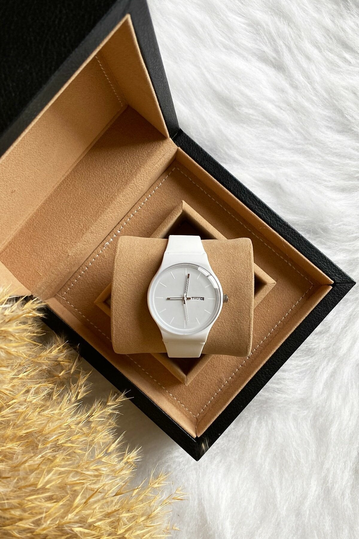 Unisex Armbanduhr Weiß Silikon Damen Herren Armbanduhr