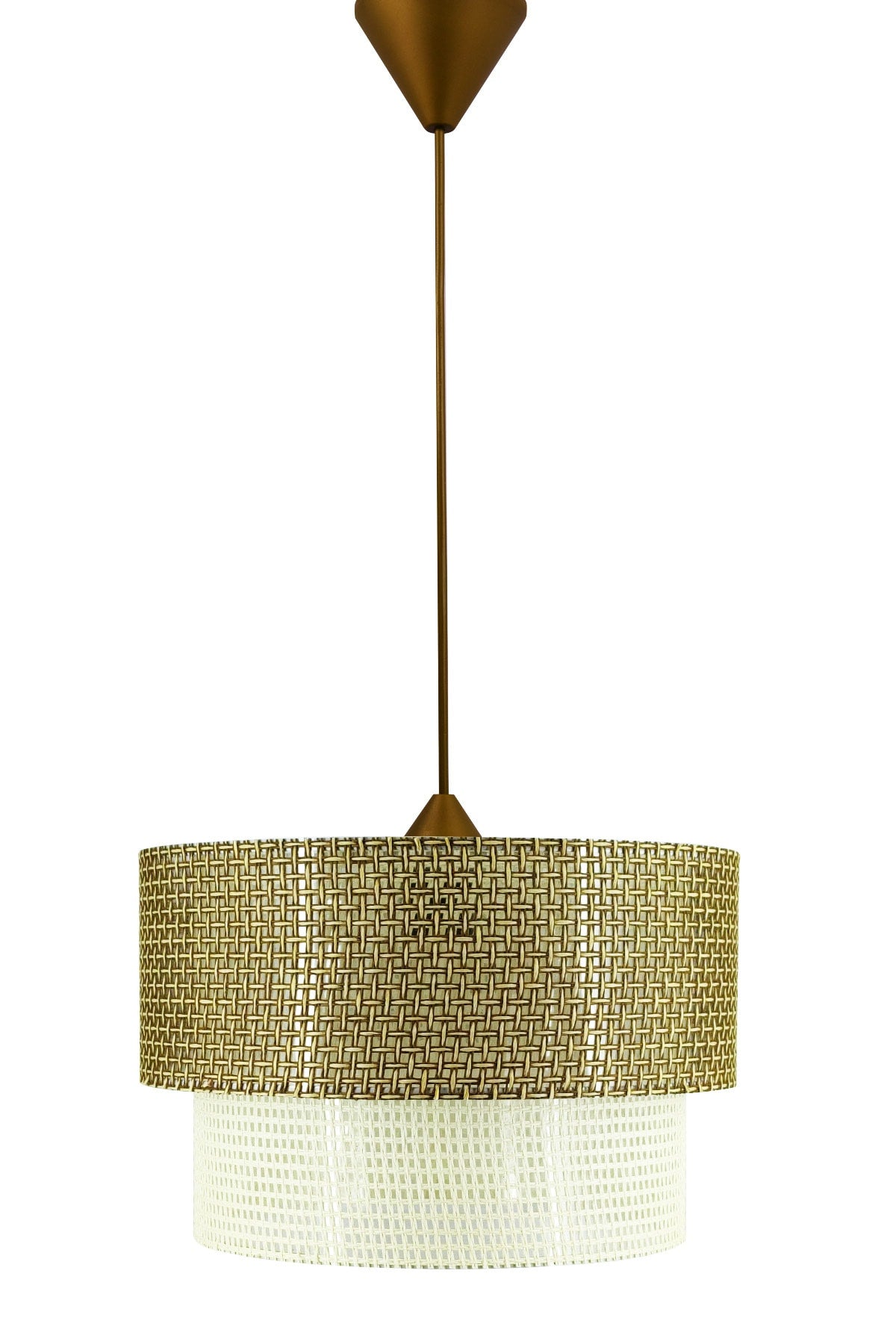 Wicker Pendant Lamp Chandelier Brown-Cream E966