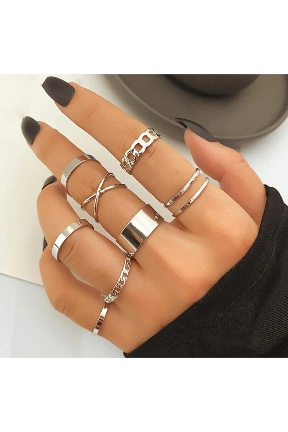 Women's 10 Sterling Silver Ring Set - Swordslife