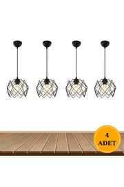 4 Pieces Silvano Chandelier One Living Room Kitchen Bathroom Bedroom Children'S Room Entrance Pendant Lamp Chandelier