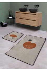 Non-Slip Base Washable Double Bath Mat - Gabriel Patterned 60*100 Cm - 50*60 Cm - Swordslife