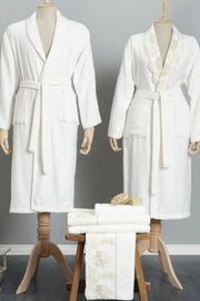 Monique Gold French Lacy Bamboo Family Bath Robe Set - Swordslife