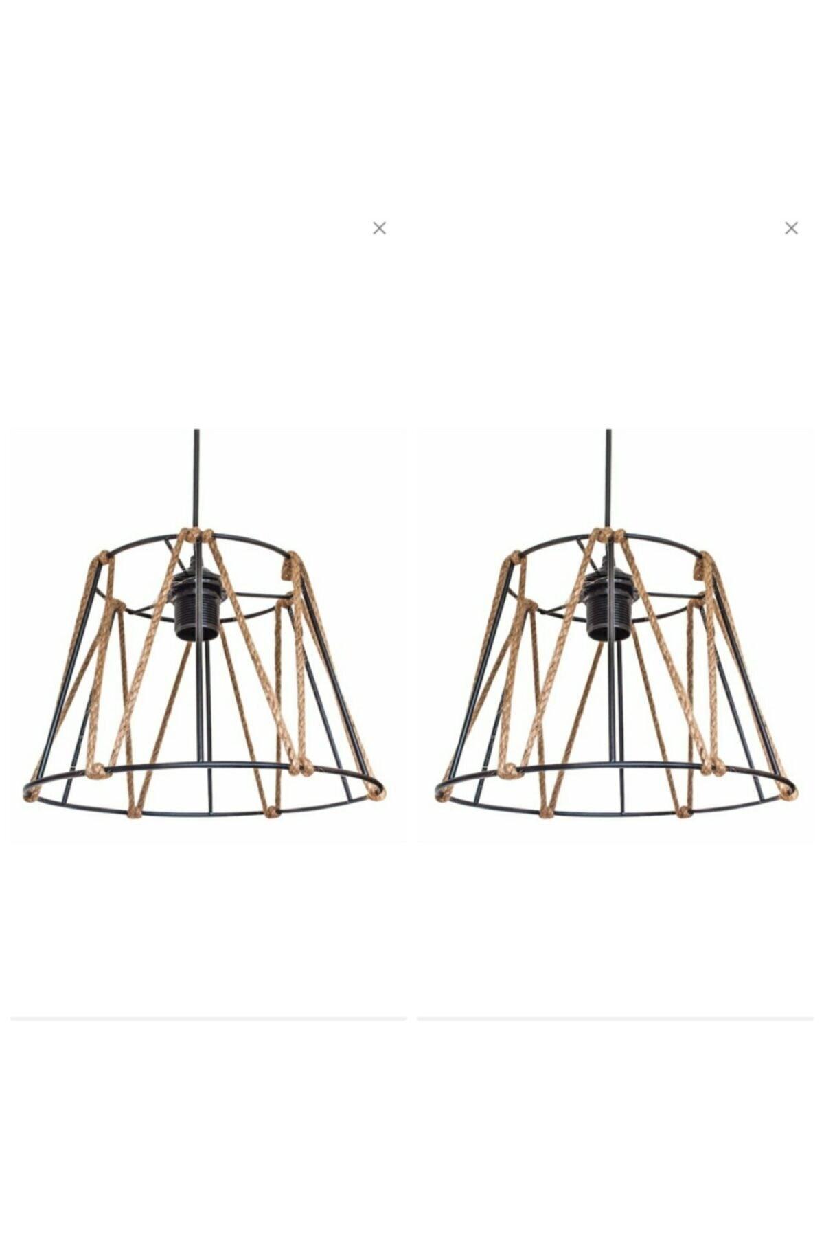 2 Pieces Black Rope Pendant Chandelier - Swordslife