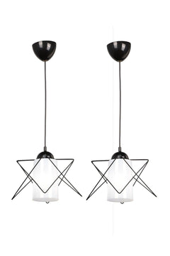 Black and white acrylic wall sconces 2-pack