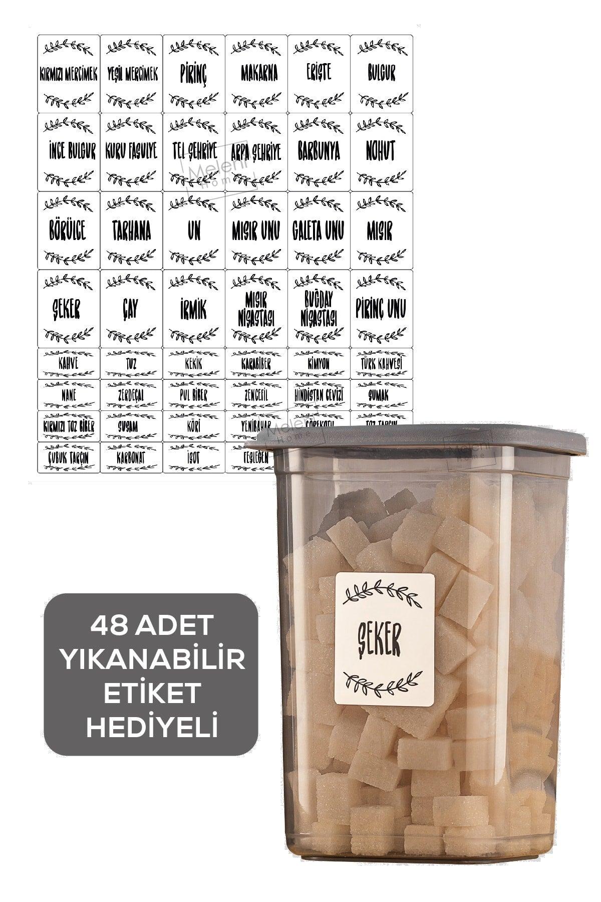 24 Mega Set Labeled Square Supply Storage Container Set Anthracite 8x(650 Ml-1300 Ml-1900ml) - Swordslife