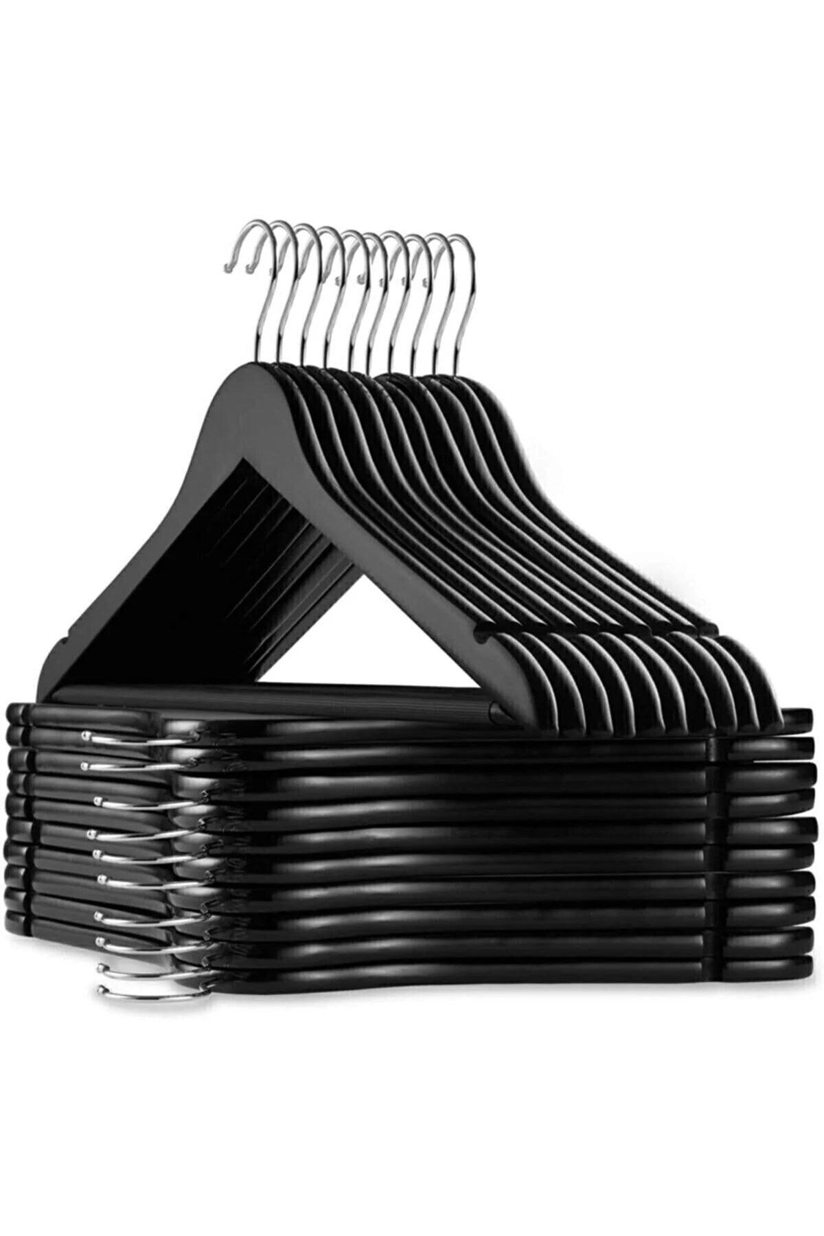 24 Pieces Wooden Look Hanger Clothes Hanger - Swordslife