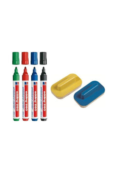 Edding 260 Erasable Whiteboard Markers Set with Dry Eraser
