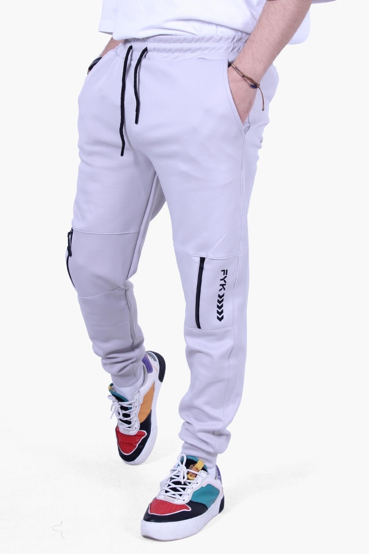 Sml-Xl-Xxl Herren-Jogginghose mit Textdruck in Slim Fit