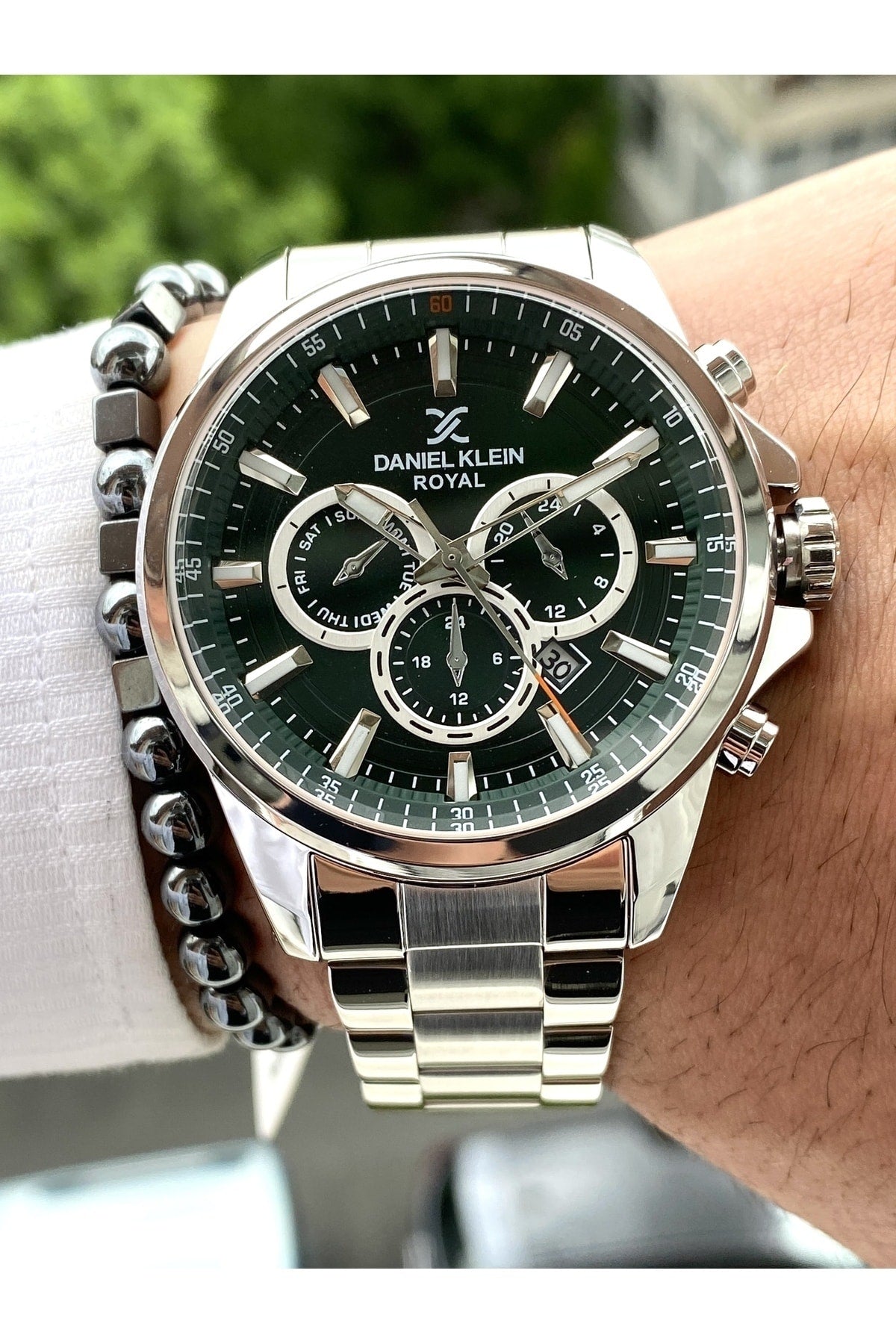 Herren-Armbanduhr mit Edelstahlarmband + 3 ATM wasserdicht, 2 Jahre Garantie