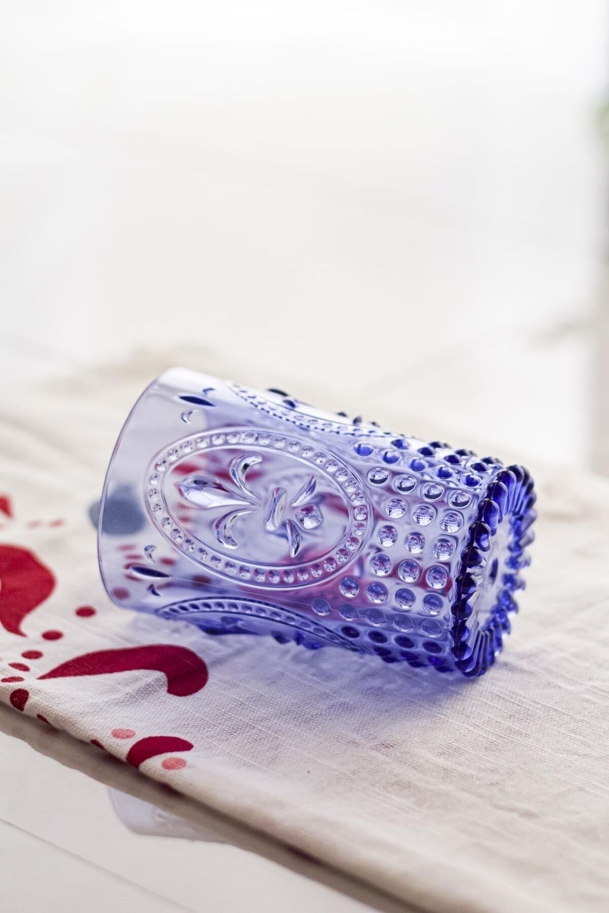 Acryl, blau, 6 Stück, kurze Gläser und Gläser für Wasser, Softdrinks, Kaffee, Beilagen, 400 ml (nicht aus Glas)