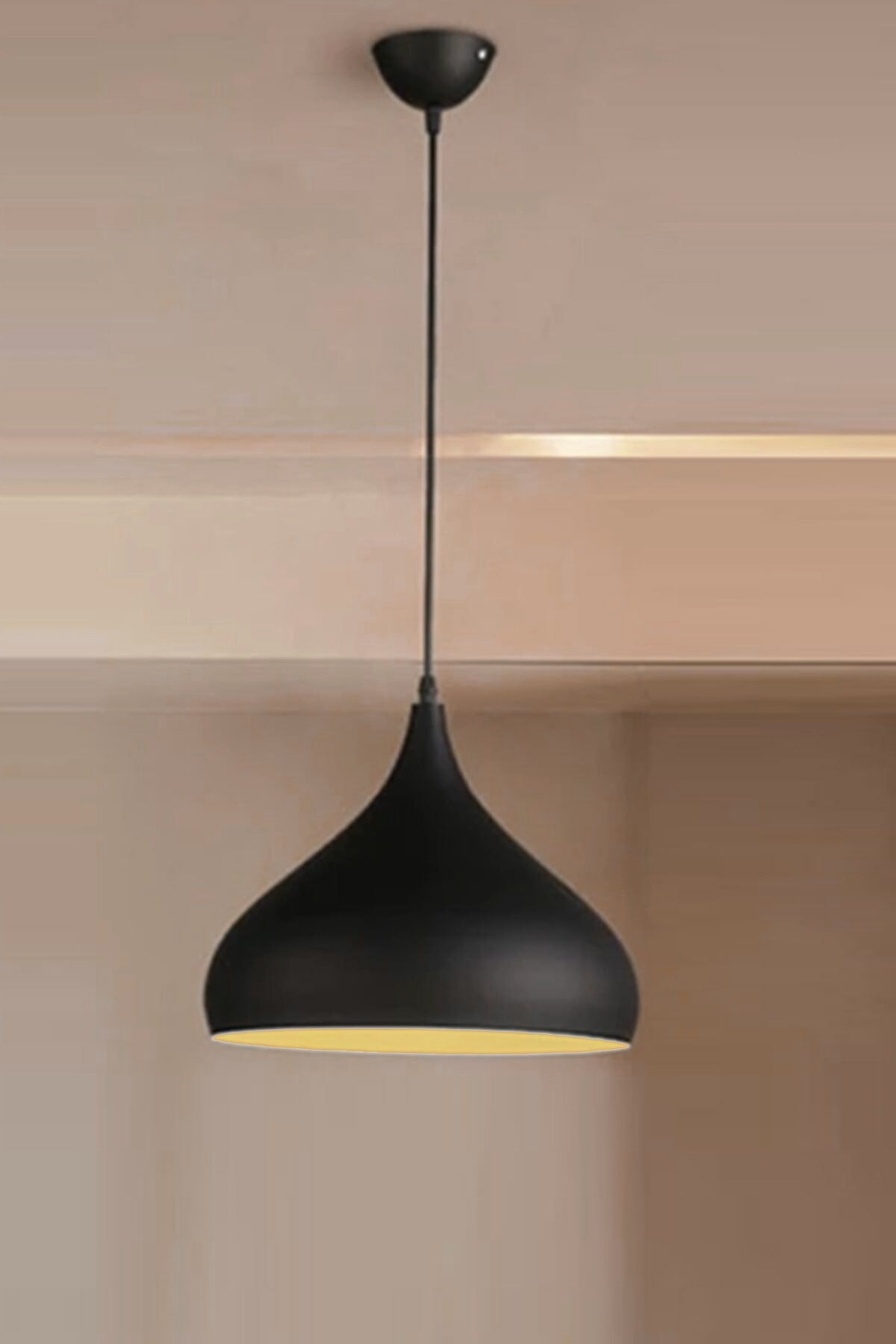 Reyes Special Design Retro Rustikal Metall Cafe-Küche Schwarz Einzel Pendelleuchte Kronleuchter