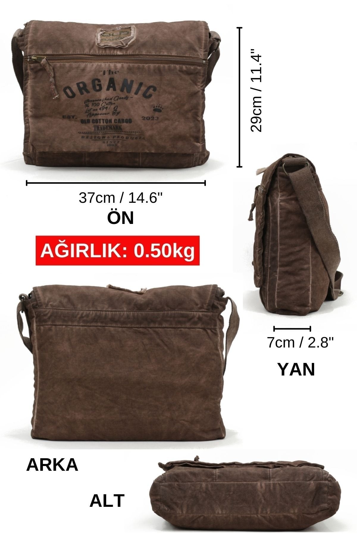 Shabby Canvas Schulter Messenger Braun Laptop Schule Reise Täglich Vintage Tasche