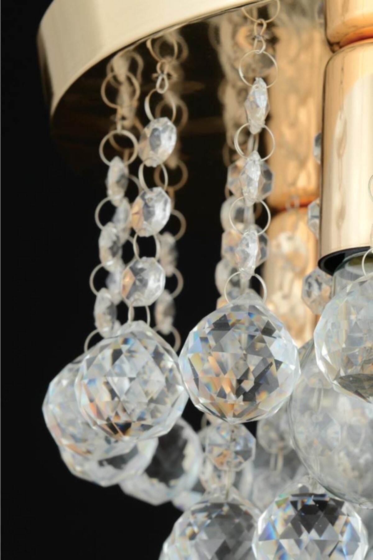 Biga 3-teiliger goldener Pendelleuchten-Kronleuchter