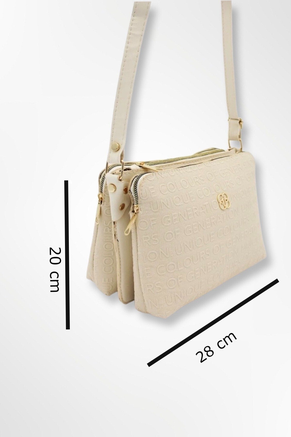 Damentasche Dreiteilige Schultertasche mit Kreuzgurt Gogus