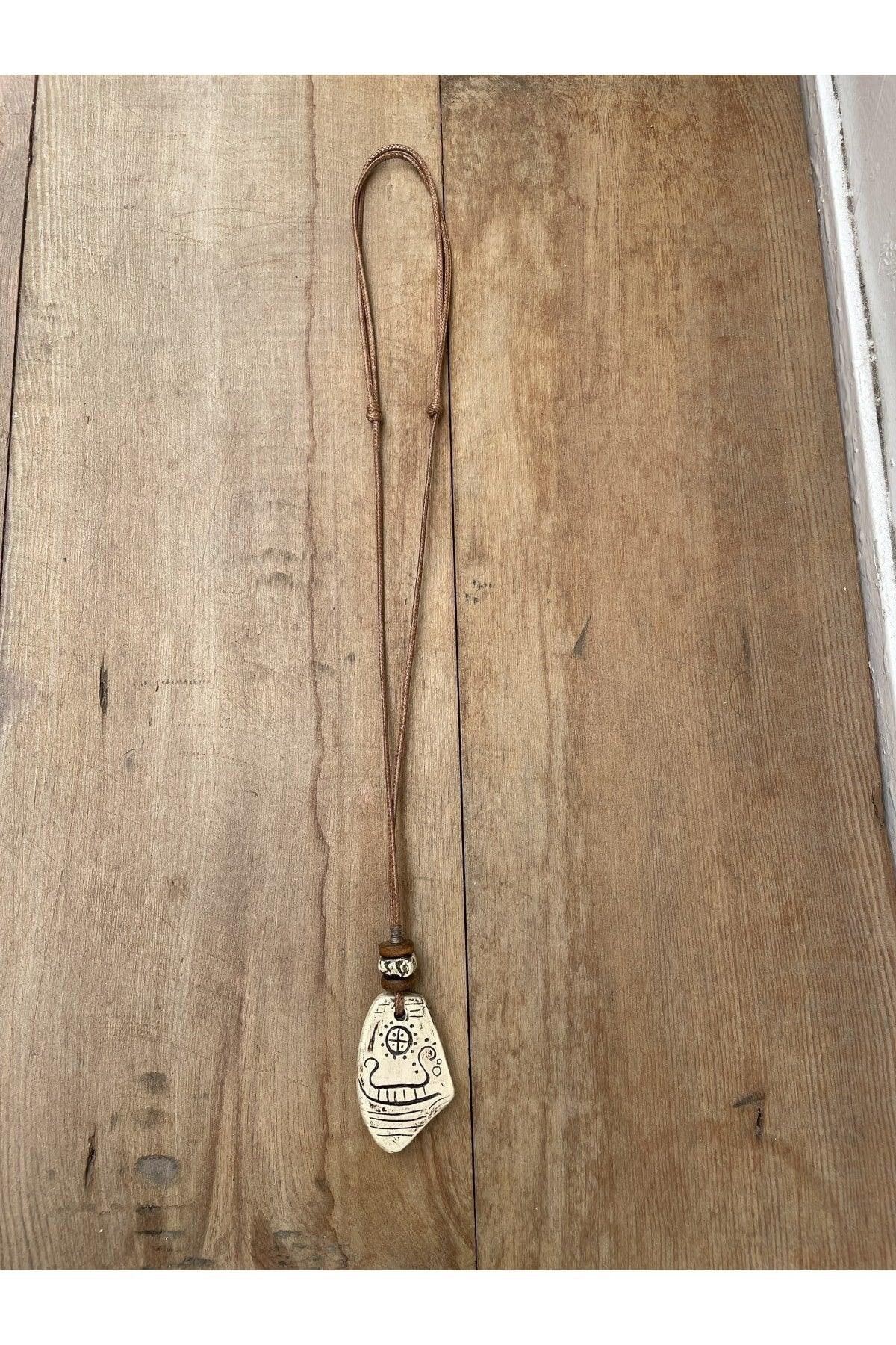 Ceramic Design Necklace, Bohemian Ethnic Style Necklace, Design Necklace, - Swordslife