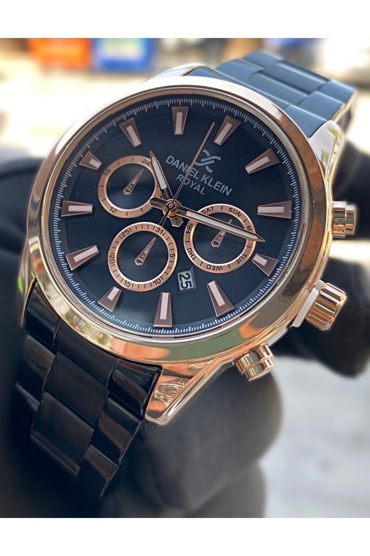 Black Men'S Wristwatch 3 Atm Waterproof Stainless Steel Machine Guaranteed