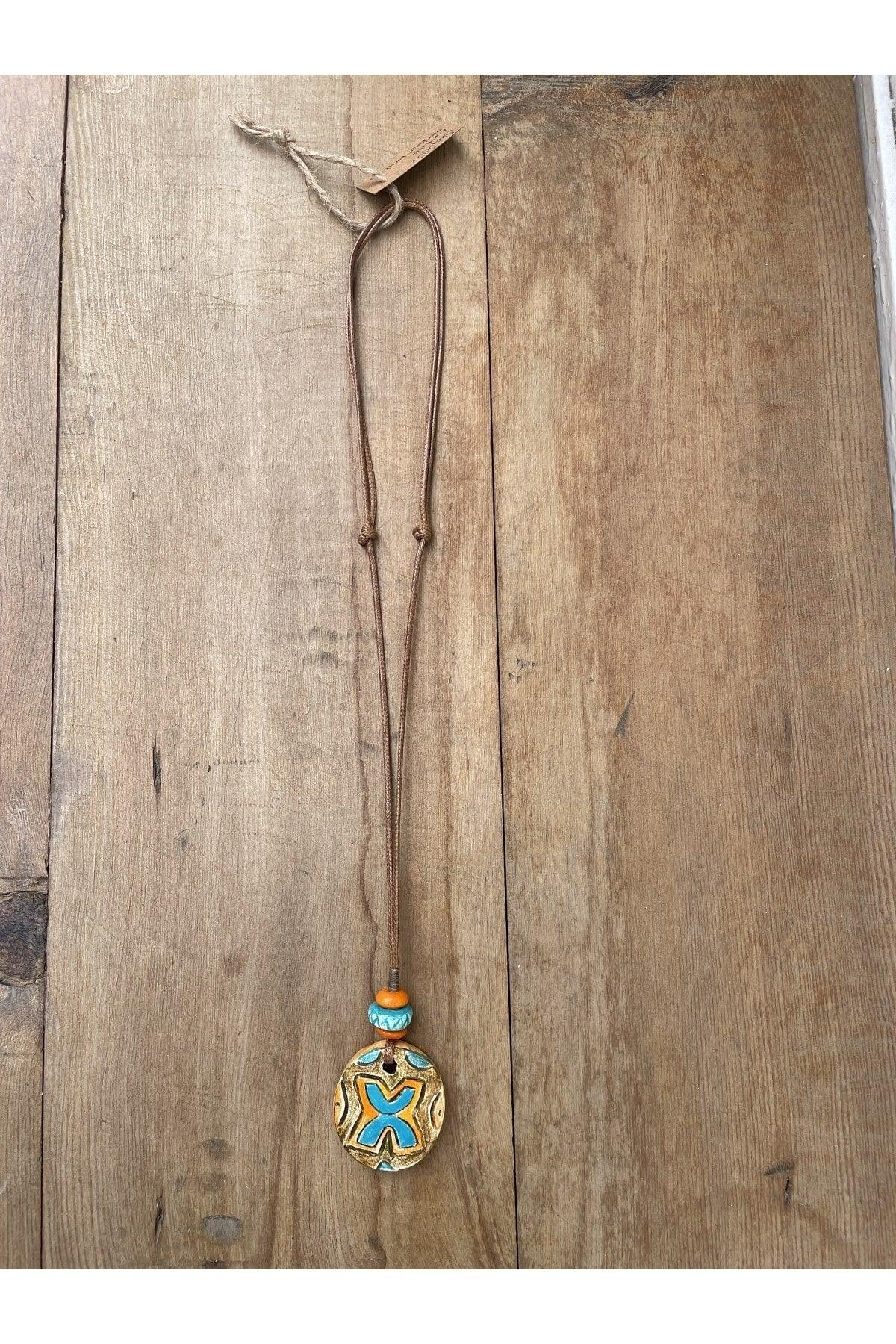 Ceramic Design Necklace, Bohemian Ethnic Style Necklace, Design Necklace, - Swordslife