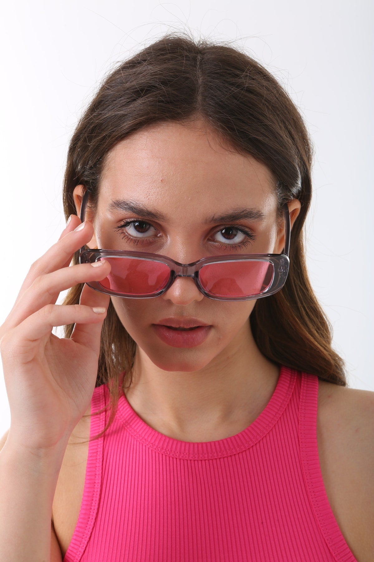 Rechteckige Unisex-Sonnenbrille der neuen Saison