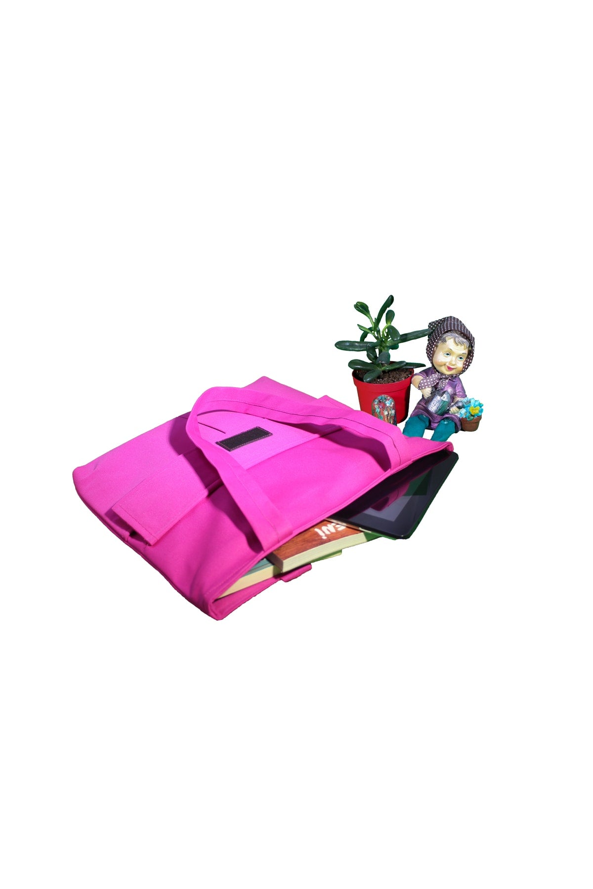 Rosa Damentasche mit Reißverschluss, Hand- und Schultertasche, Canvas-Stoff-Einkaufstasche
