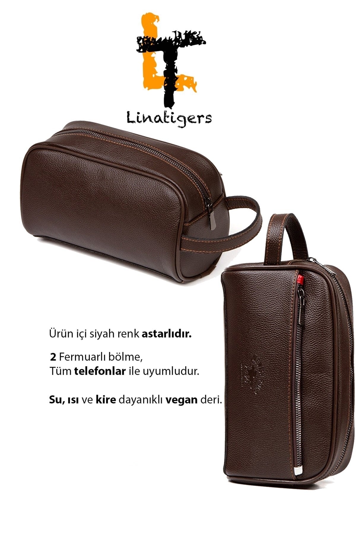 Herren Leder Reise Rasieren Kosmetik Handtasche Portfolio Tasche und Mechanismus Brieftasche Set