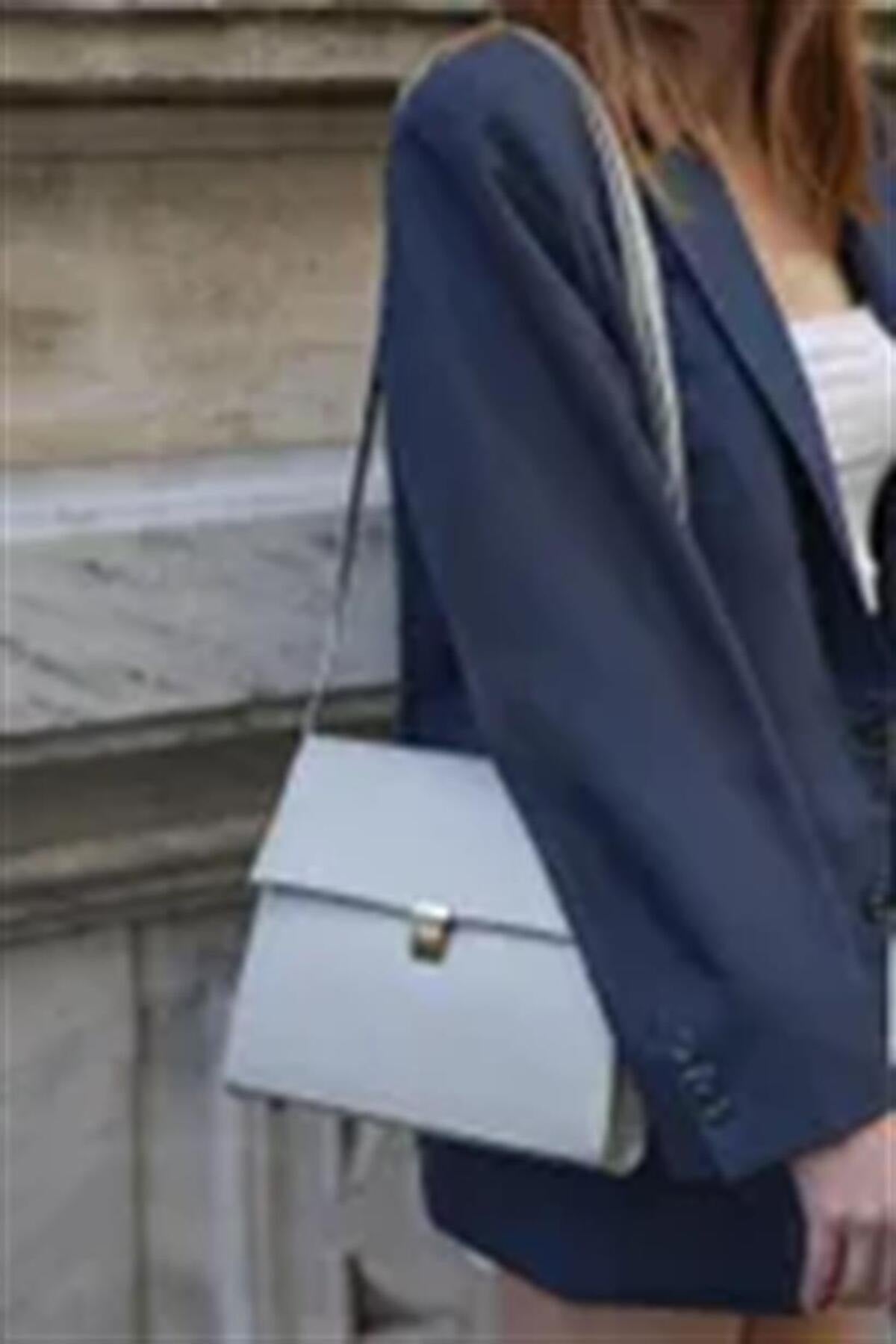 Graue Designer-Vintage-Tasche für Damen