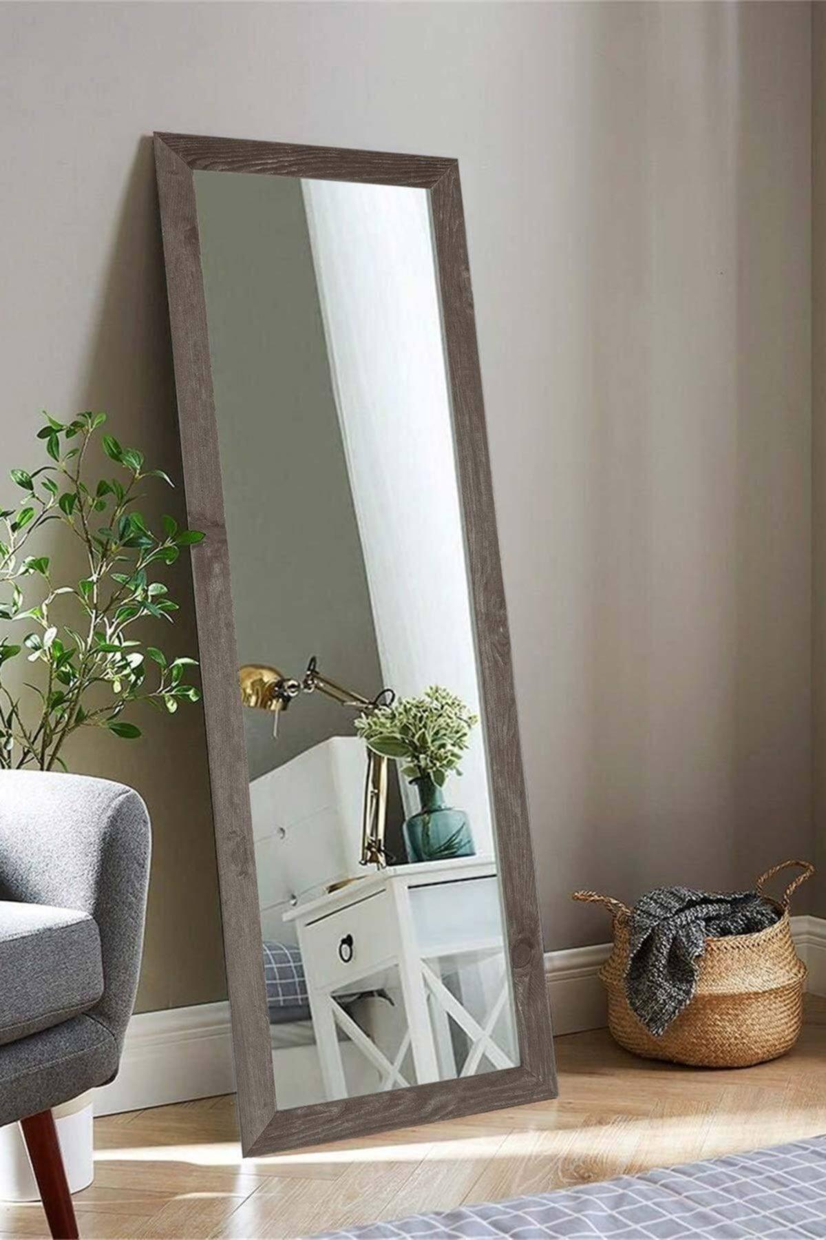 Natural Wood 120x40 Cm Gray Paris Decor Shelf Handmade Living Room Office Kitchen Wall Console Full Length Mirror - Swordslife