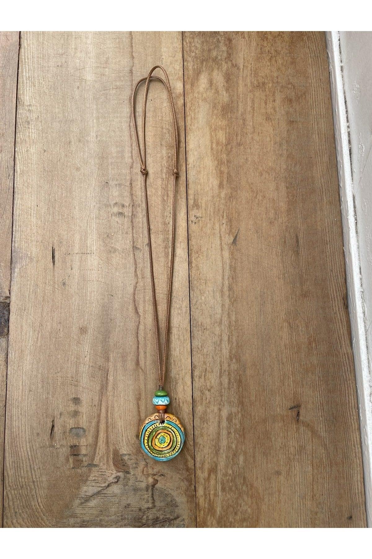 Ceramic Design Necklace, Bohemian Ethnic Style Necklace, Design Necklace, - Swordslife