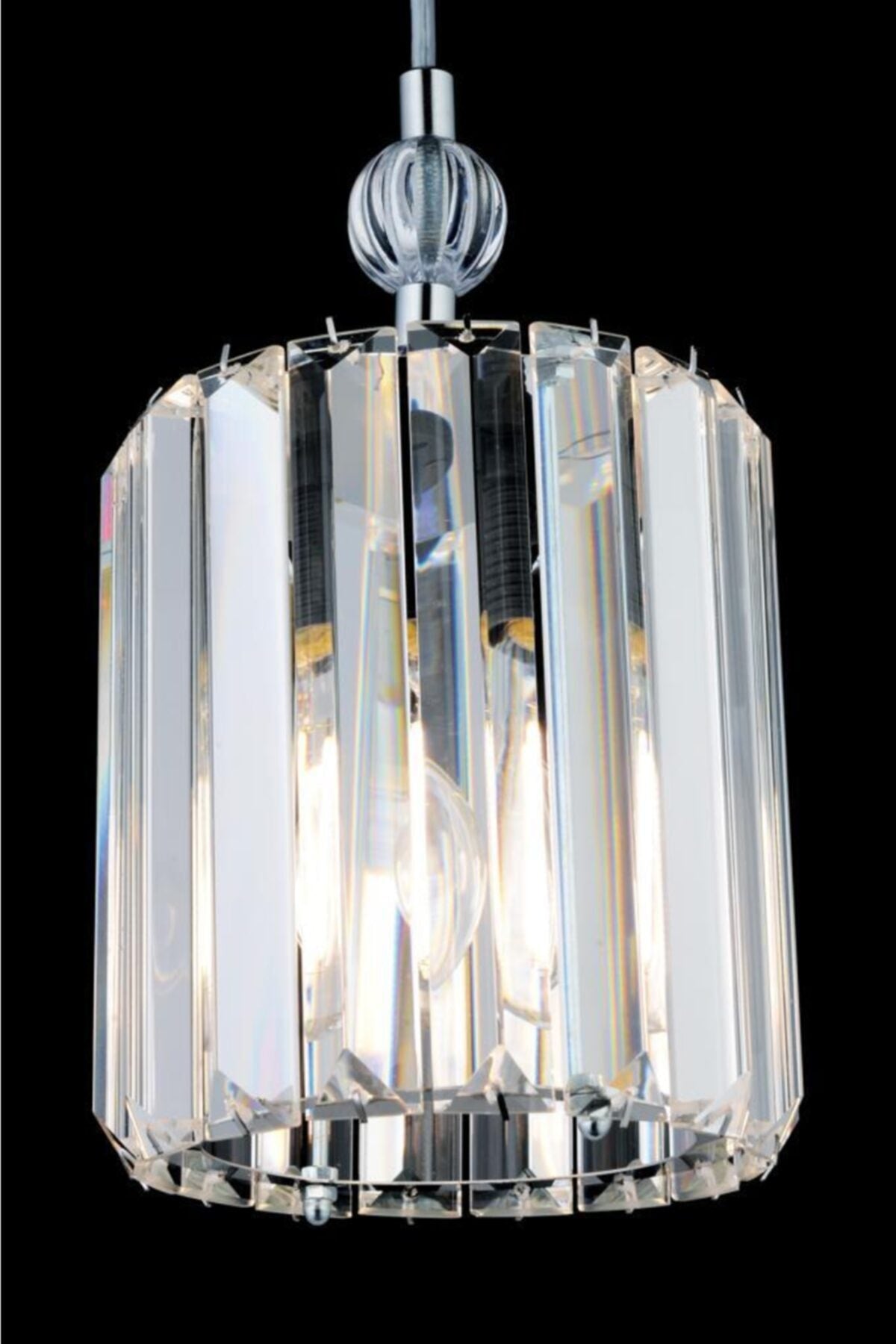 Dolunay Single Y-15 Chromstein-Kronleuchter