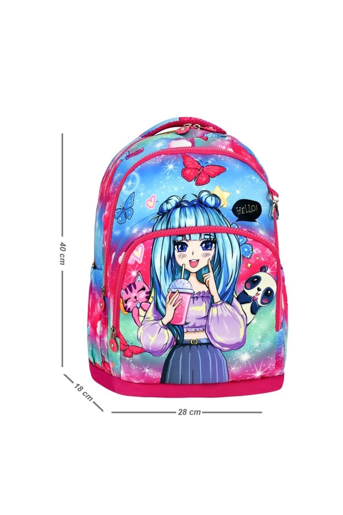 Bedruckte Schultasche für Mädchen