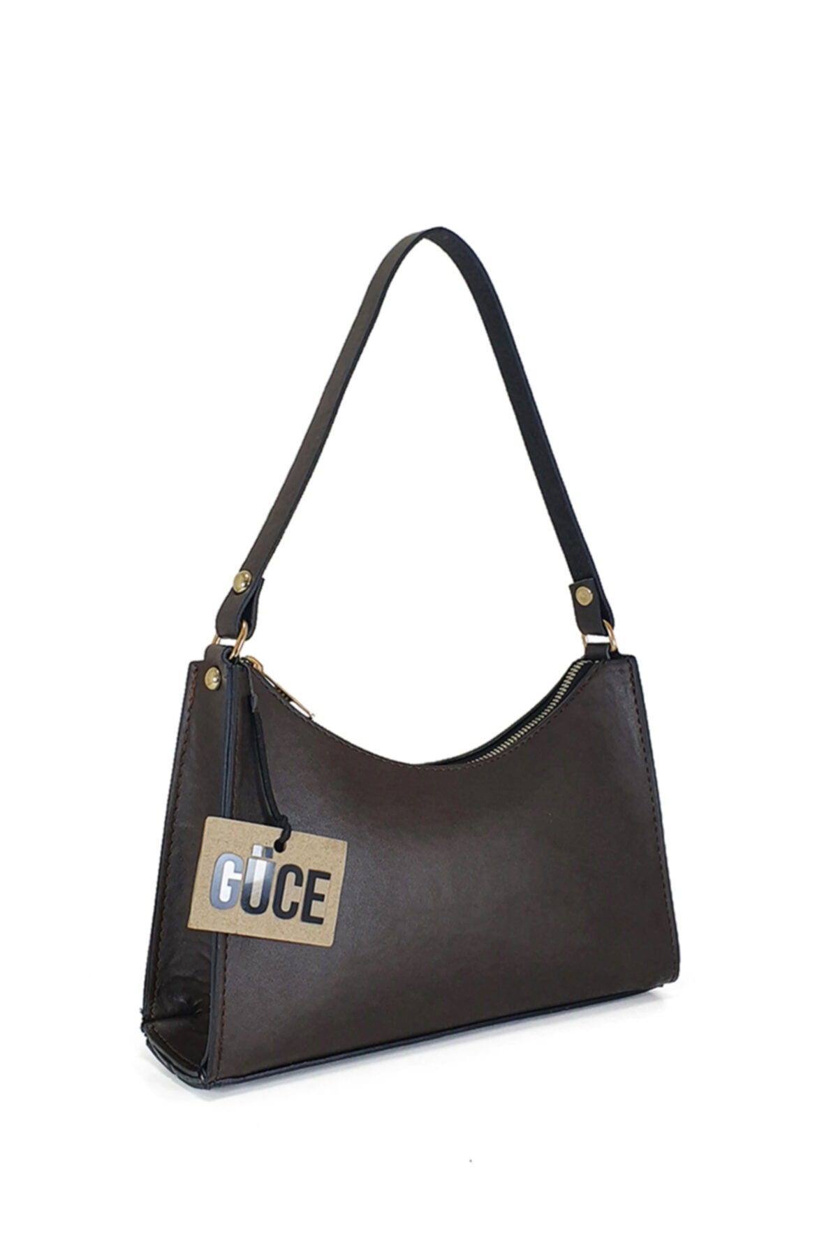 Bitter Dunkelbraun Baguette Baguette Hand- und Schultertasche Gc009009