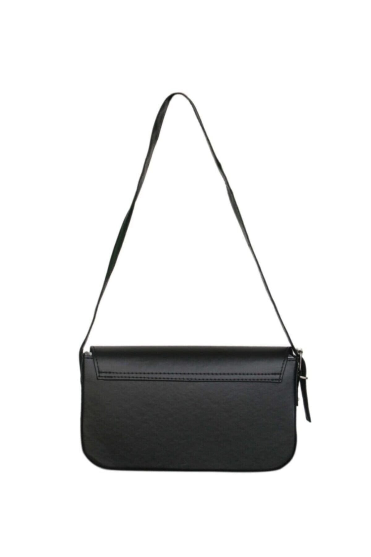 Bagbest Damen Baguette-Tasche, Schwarz, Modell Vicky