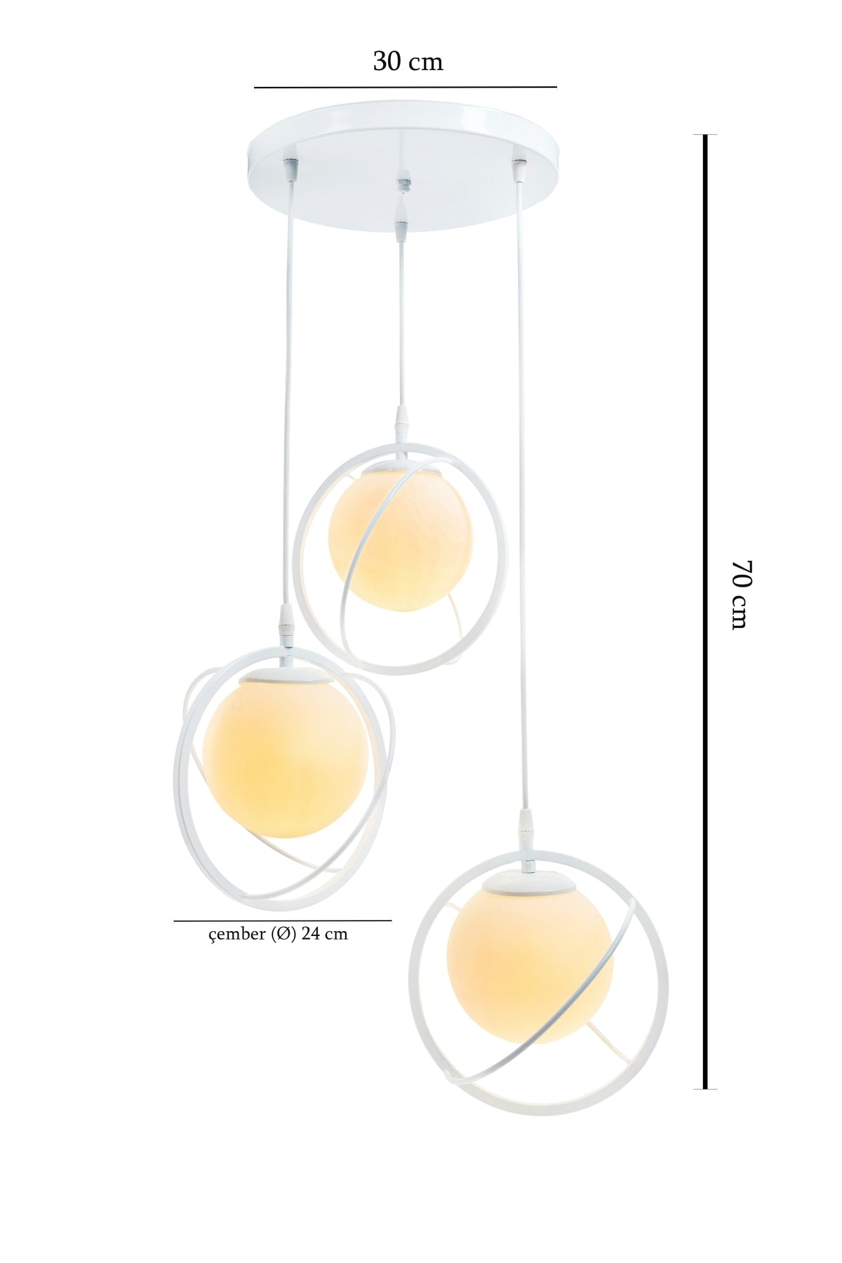 World 3-teiliges Tablett. Weißer Kronleuchter mit weißem Glas. Wohnzimmer, Küche, Jugendzimmer, Schlafzimmer, Geschäft