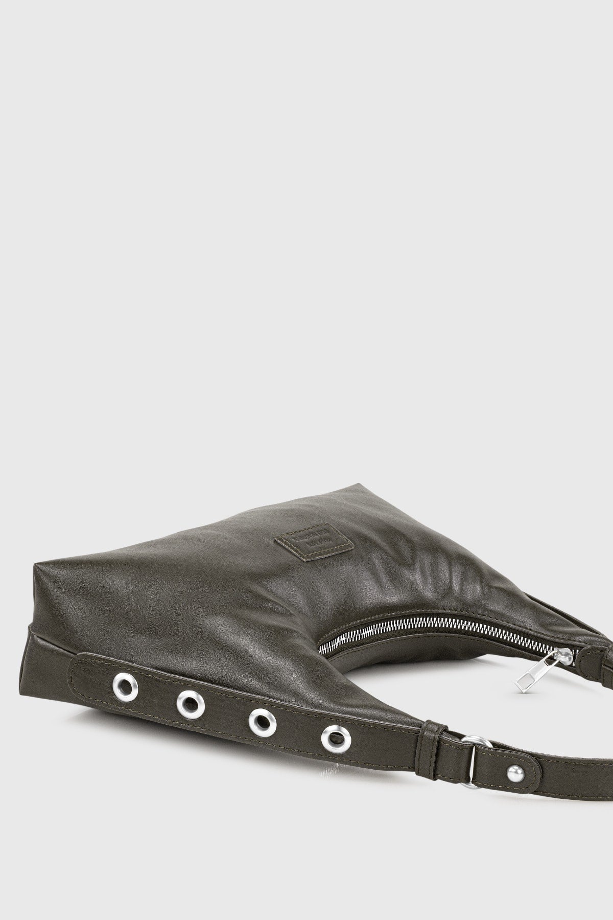 Khakifarbene Baguette-Tasche 205 für Damen