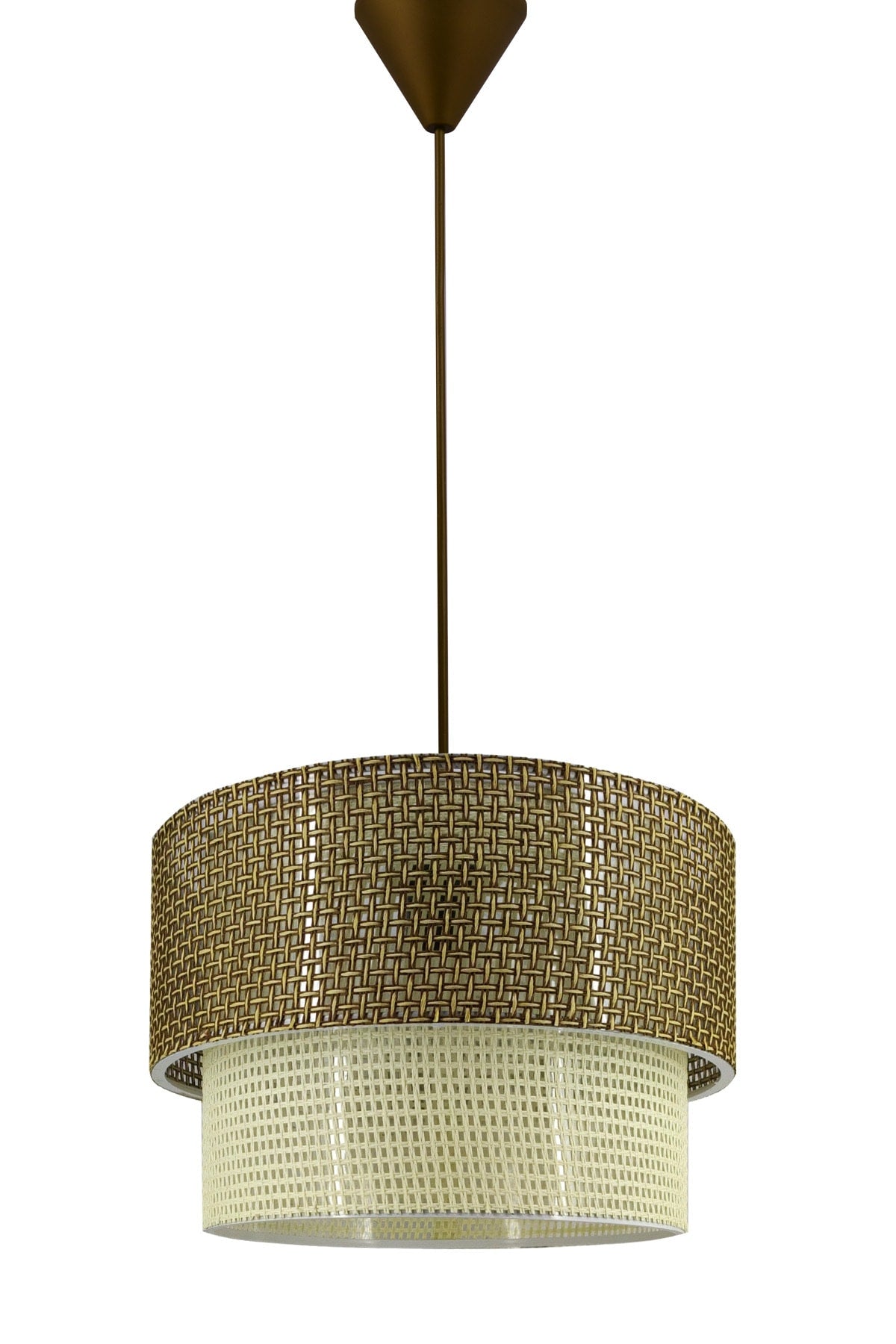 Wicker Pendant Lamp Chandelier Brown-Cream E966