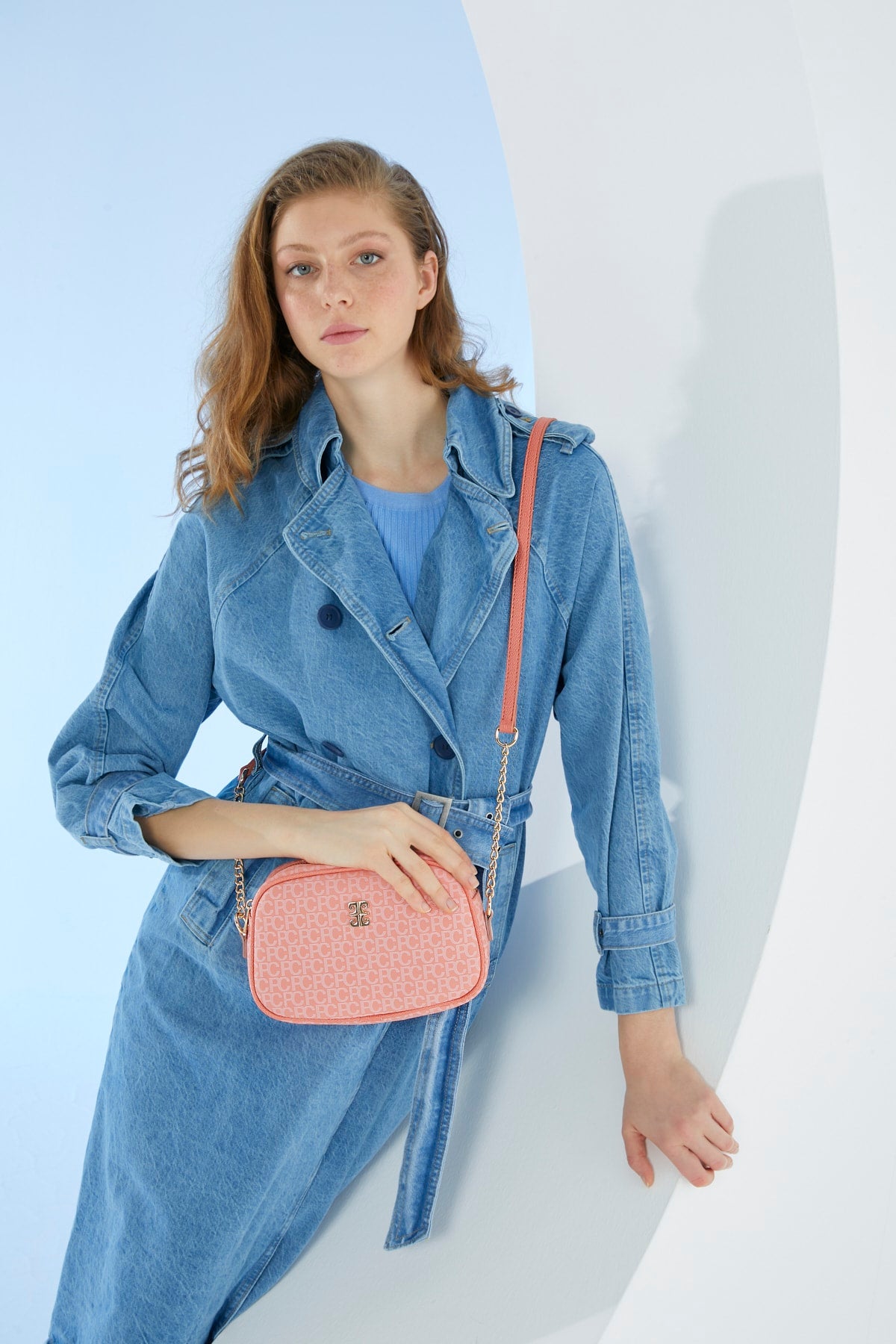 Kleine Alphabet Coral Damen-Umhängetasche 05Po22Y1543