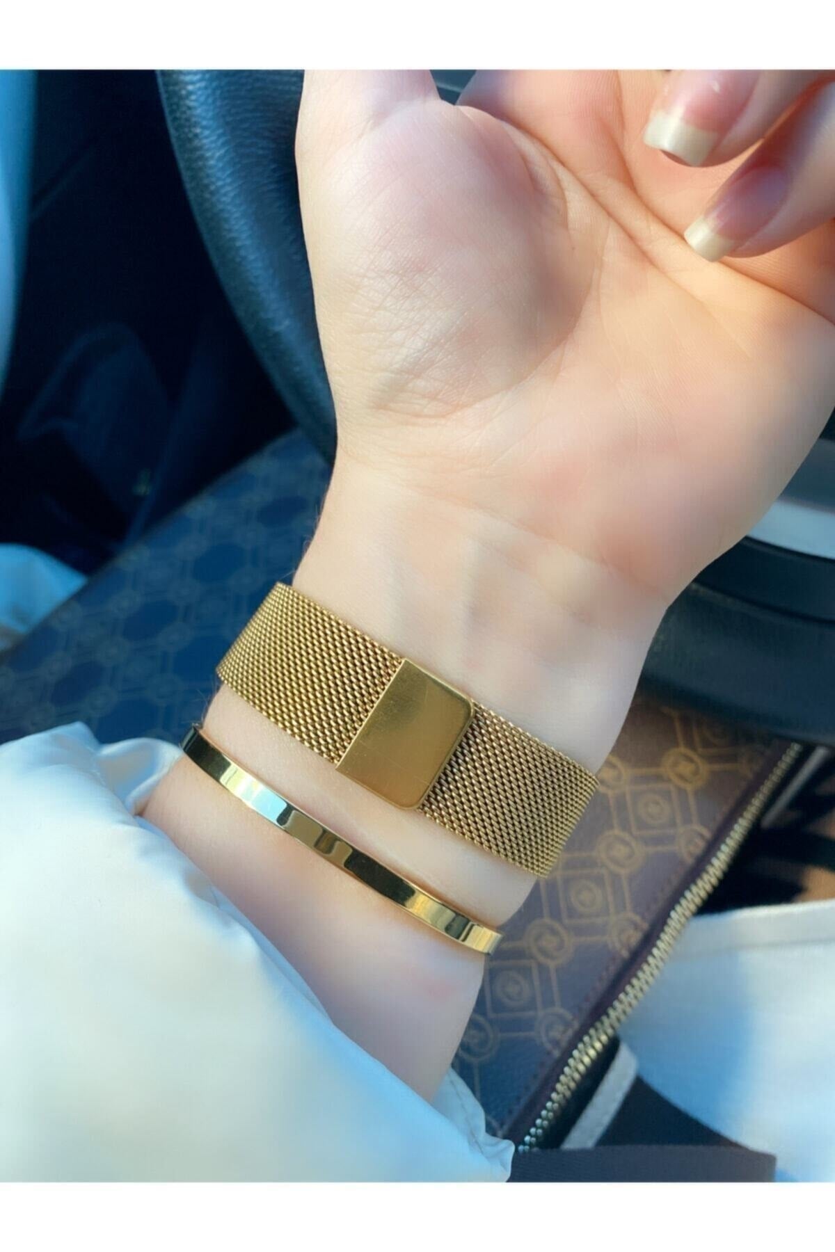 Digitaluhr aus Stahl mit LED-Netzband, neues Modell, Unisex-Armbanduhr für Damen (nur Uhr)