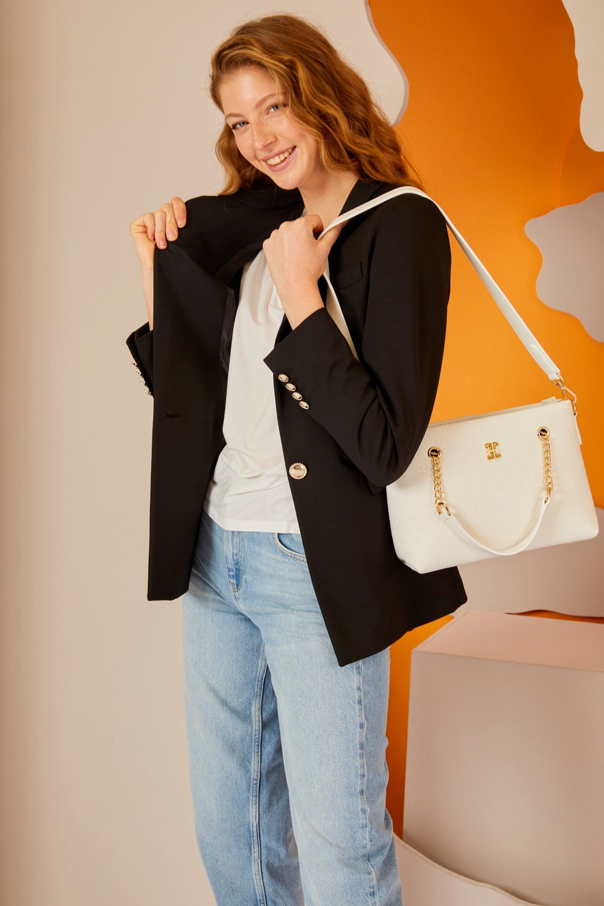 Floater Weiße Damen-Umhängetasche 05Po22Y1561