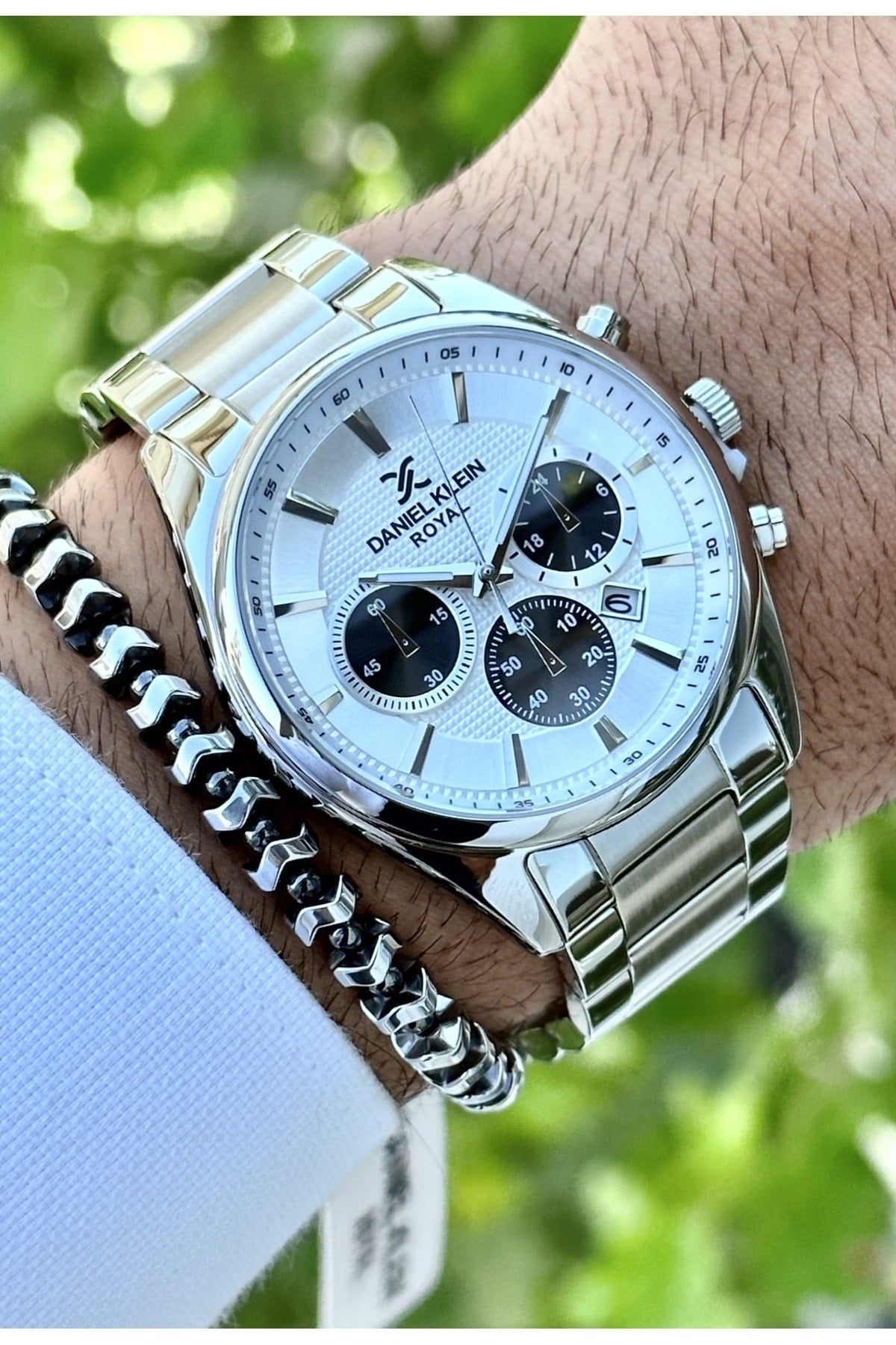 Herren Stahl Armbanduhr + Armband