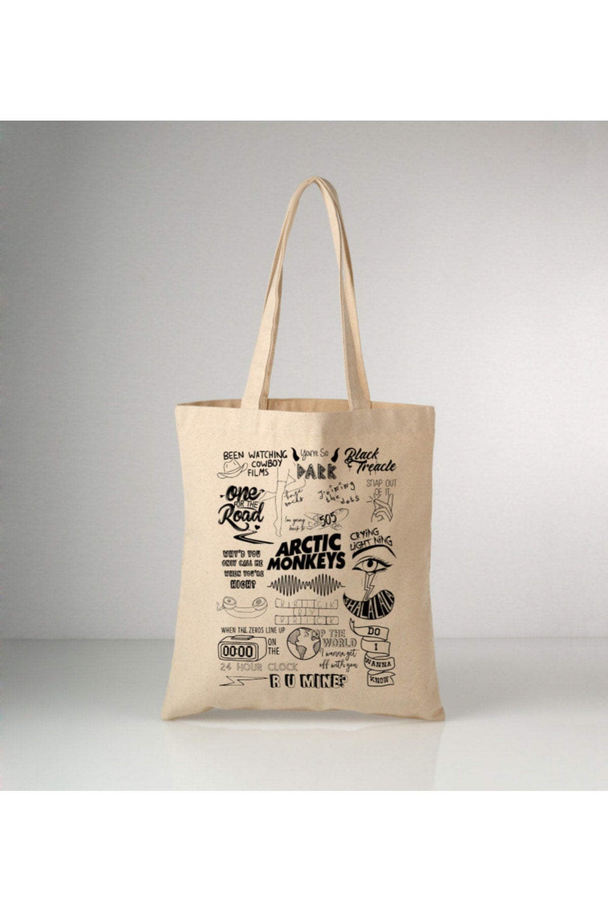 Arctic Monkeys Design Rohe Einkaufstasche