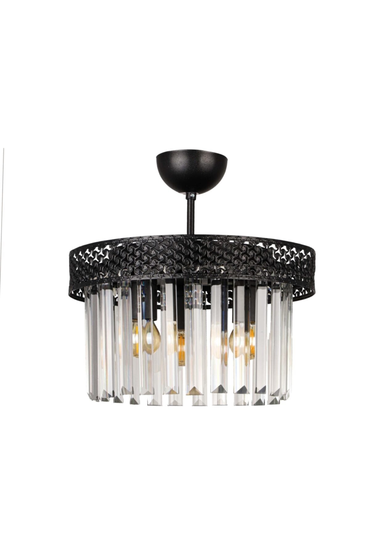Sitrus 3Rd Black Lux Crystal Stone Chandelier