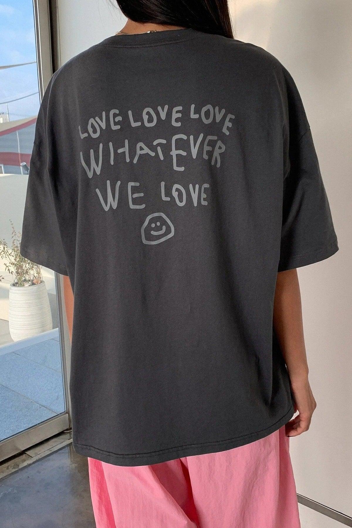 Unisex Smoked Whatever Oversize T-shirt Shoulder Tee - Swordslife